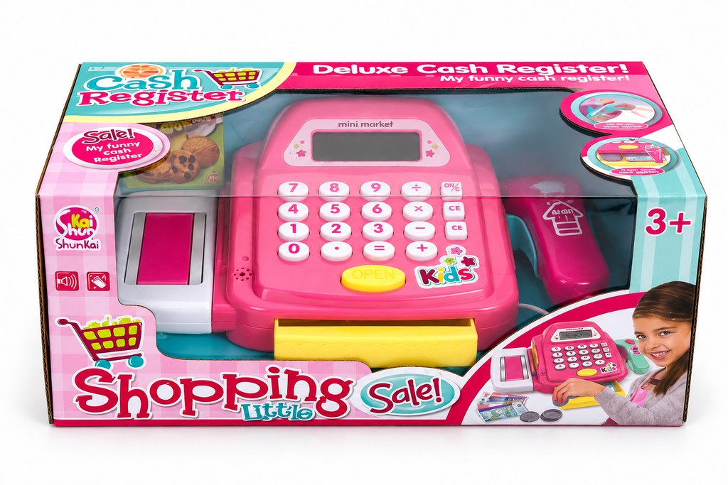 DELUXE CASH REGISTER vaikiškas kasos aparatas