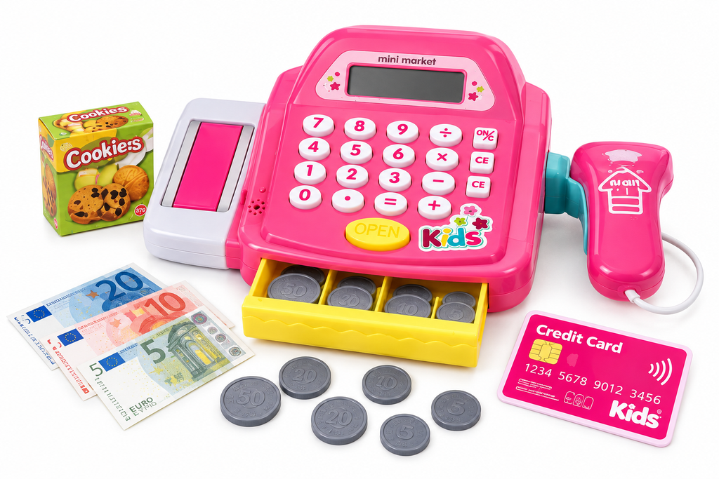 DELUXE CASH REGISTER vaikiškas kasos aparatas