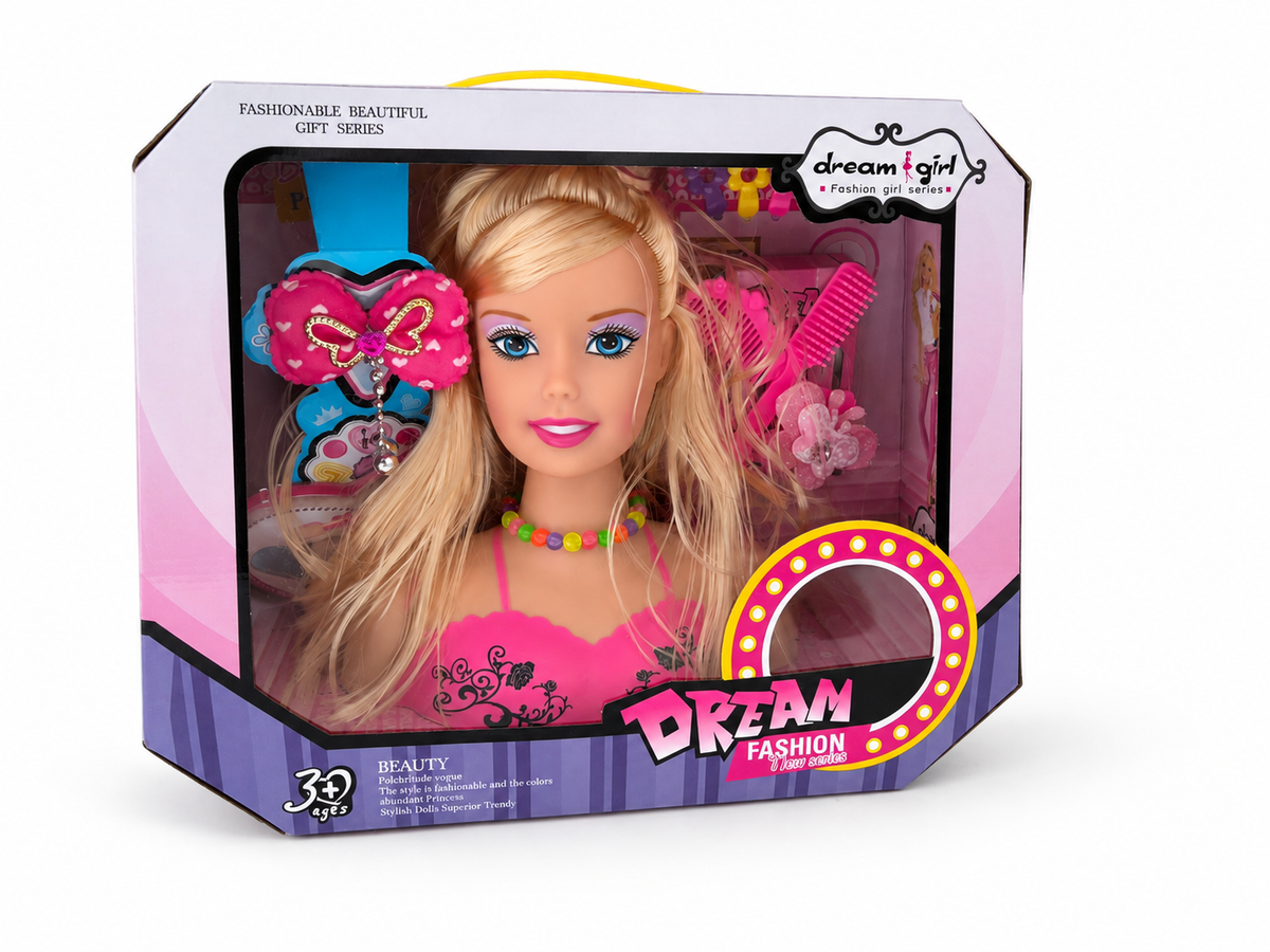 DREAM GIRL lėlės galva su priedais