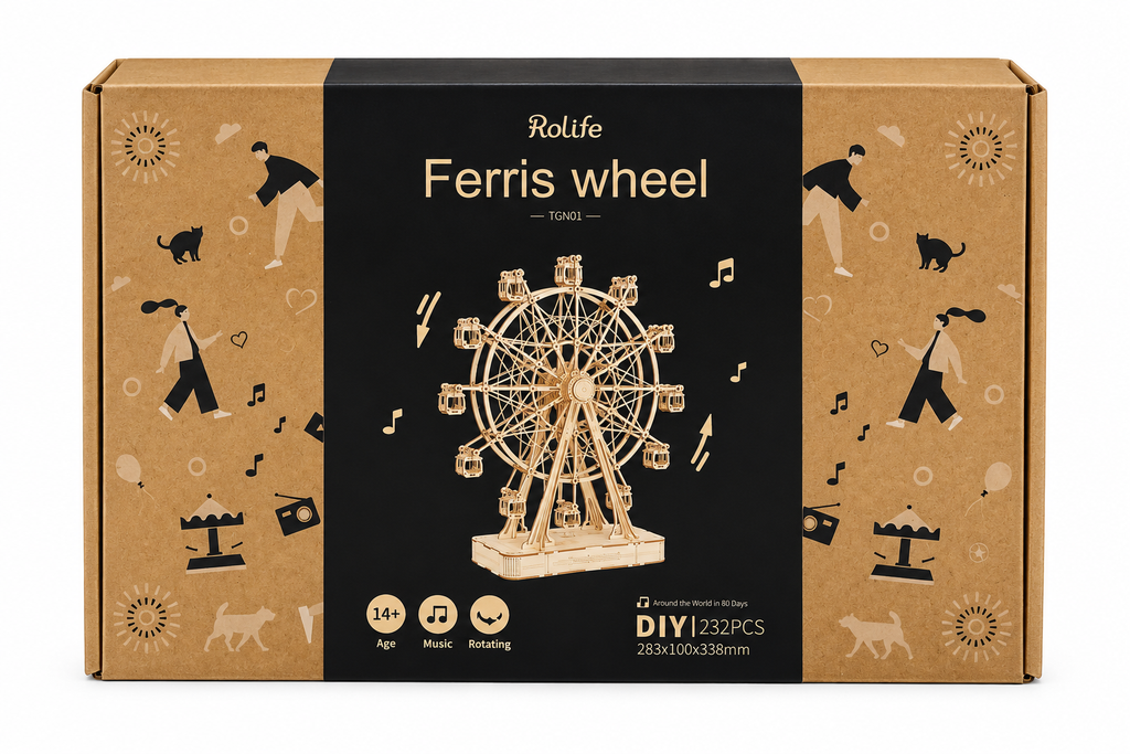 FERRIS WHEEL medinis 3D konstruktorius – apžvalgos ratas
