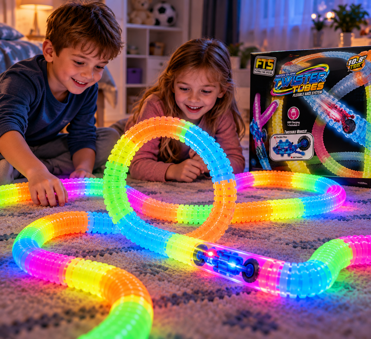 TWISTER TUBES neoninė trasa