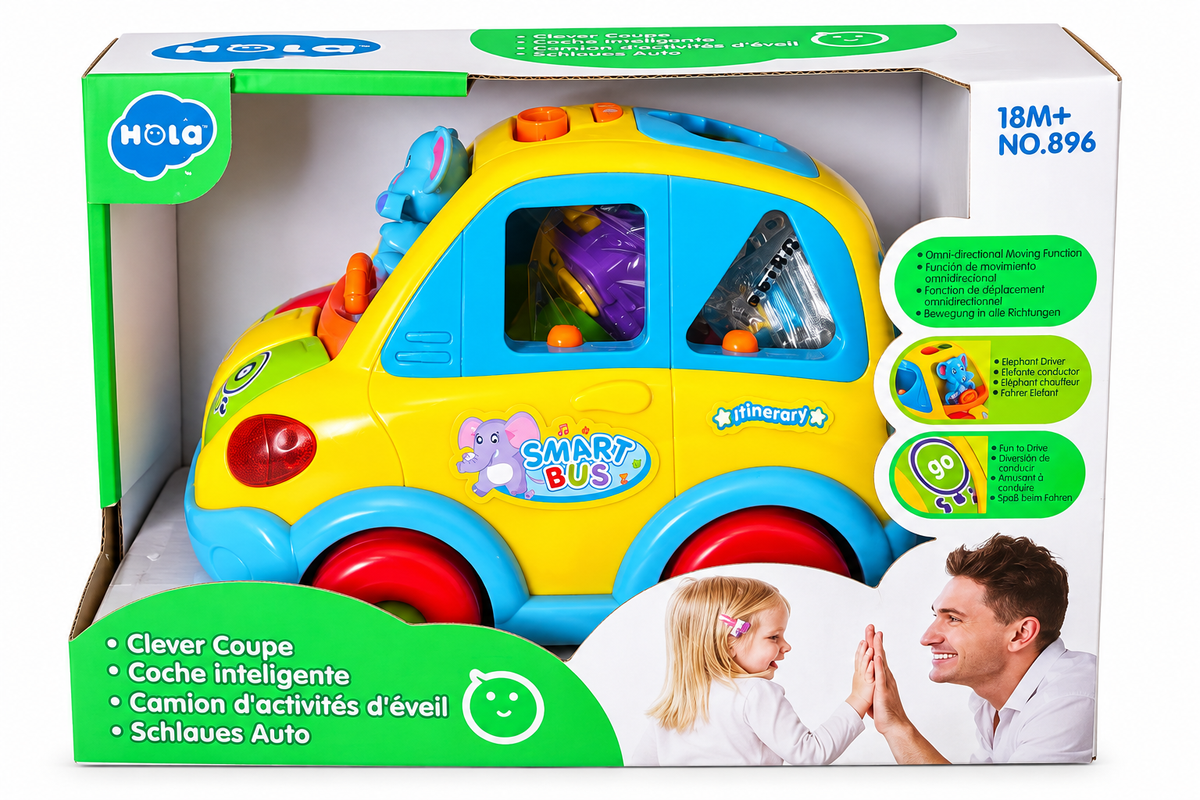 HOLA SMART BUS interaktyvus žaislinis automobilis mažiesiems