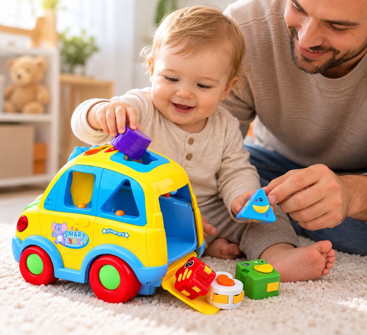 HOLA SMART BUS interaktyvus žaislinis automobilis mažiesiems