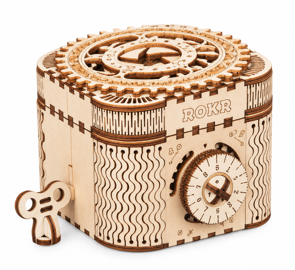 TREASURE BOX medinė mechaninė dėlionė